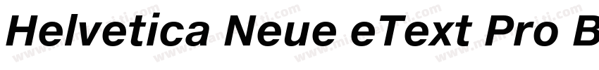 Helvetica Neue eText Pro Bold字体转换
